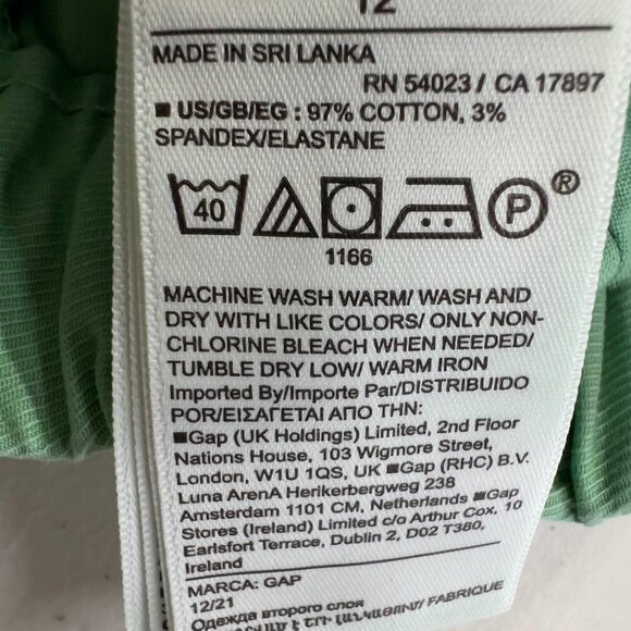 GAP Green High Rise Shorts Women's Size 8 Stretch Cotton Blend - Picture 8 of 9